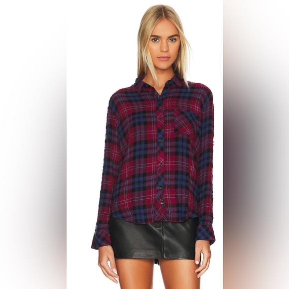 Rails Brady Top in Mulberry Teal Blue Size XS - Picture 2 of 9